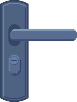 Door handle with keyhole providing access security illustration vector