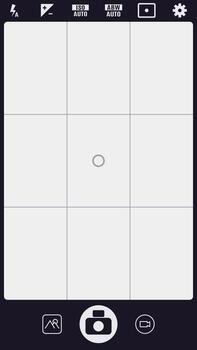 teléfono inteligente cámara aplicación interfaz con visor cuadrícula vector