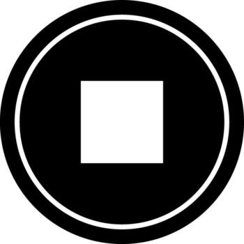 medios de comunicación detener botón icono para usuario interfaz vector