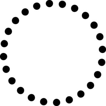 Black dots showing circular loading progress icon vector