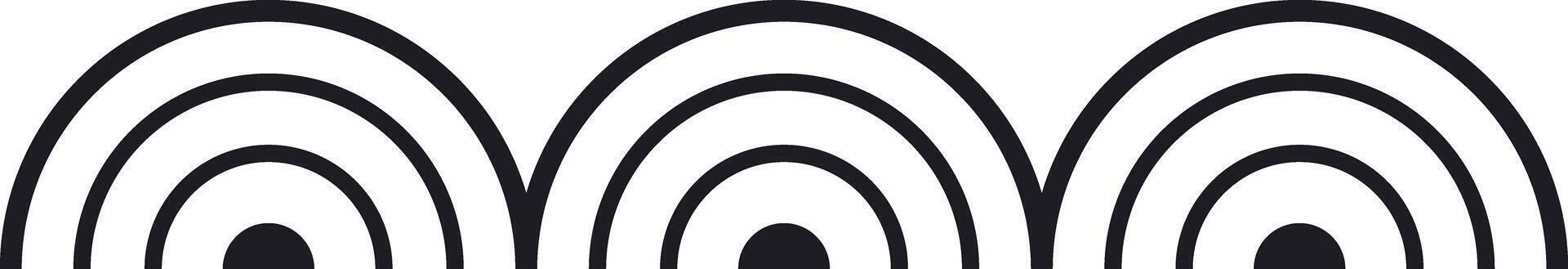 Concentric arched geometric pattern creating a ripple background vector