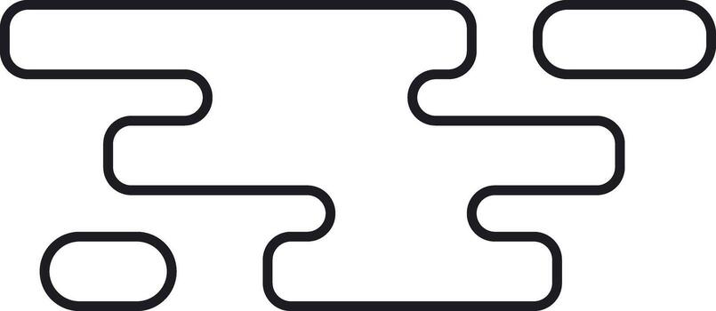 Abstract flowing rounded shapes line art background vector