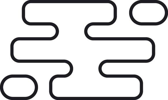 Abstract black lines forming minimalist pathway shape design vector