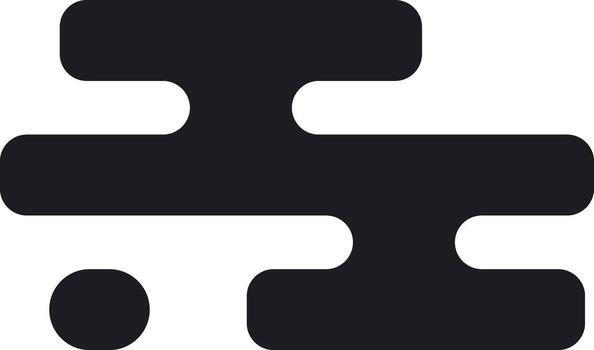 Abstract rounded geometric shapes creating flowing stream data vector