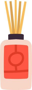 Reed diffuser creating home fragrance and aromatherapy scent vector