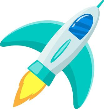 cohete astronave lanzamiento, concepto de espacio exploración tecnología vector