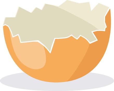 Broken shell creating new beginning concept vector