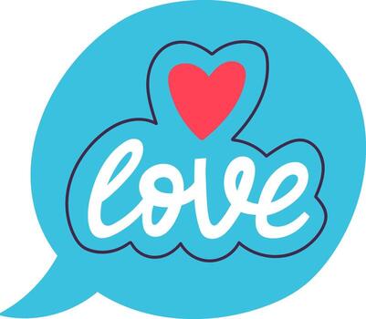 amor mensaje en habla burbuja diseño gráfico elemento vector