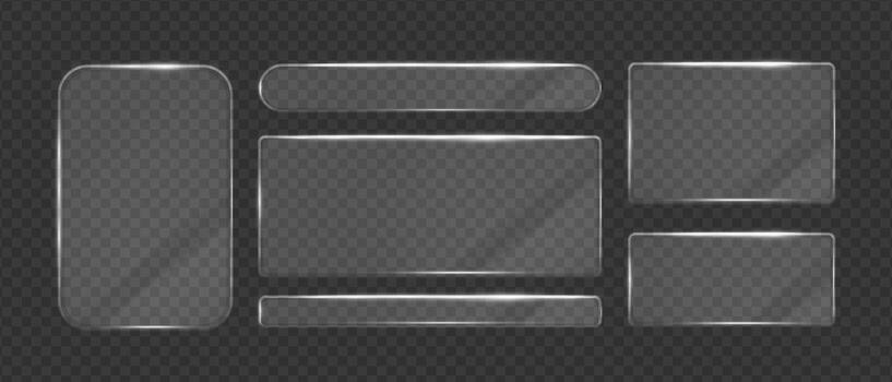 Transparent user interface design elements vector