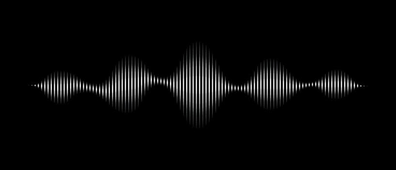 Black and white sound wave image vector