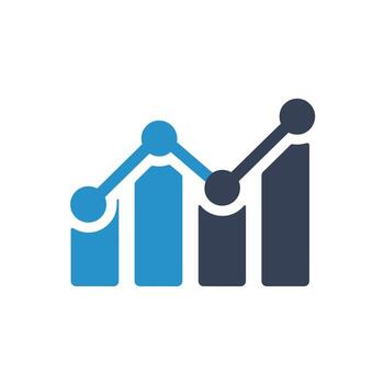 High-quality illustration,, of graph, bar chart. Ideal for print, web, branding, packaging, and social media designs. vector