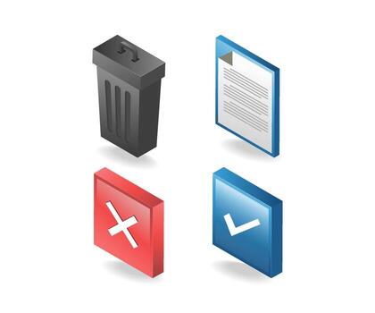 un haz de ilustraciones temática en datos tecnología problemas y soluciones vector