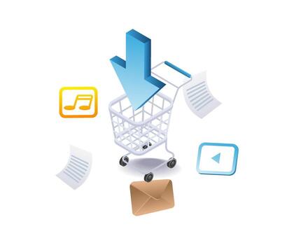 upload data files to shopping basket vector