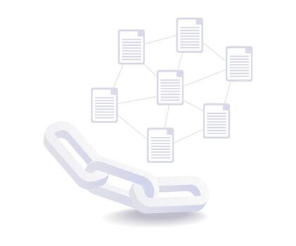 Digital data link network symbol concept illustration vector