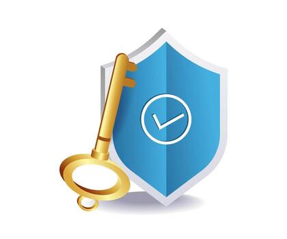seguridad llave símbolo icono para datos proteccion y digital la seguridad vector