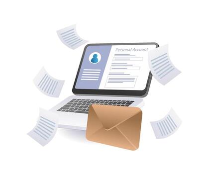 secure login for personal computer data account vector