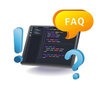 Programmer Q and A Symbol Illustration Concept vector