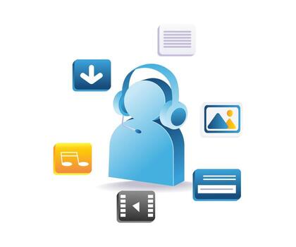 profesional trabajando en datos organización y almacenamiento vector