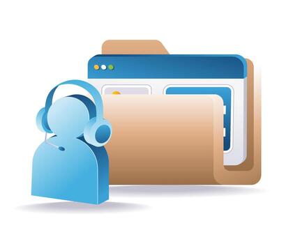 personal folder icon representing individual data storage vector