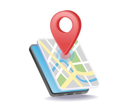 Smartphone Map Technology App Advanced GPS and Navigation Solutions vector