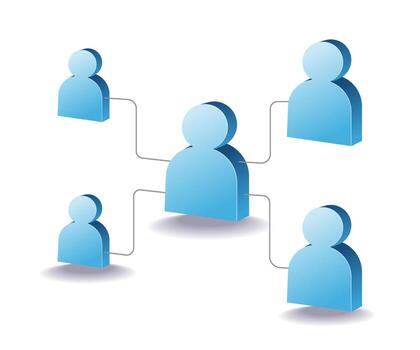 people network symbol representing social connection and community communication vector