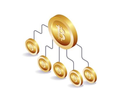 innovative technology in bitcoin business networking vector