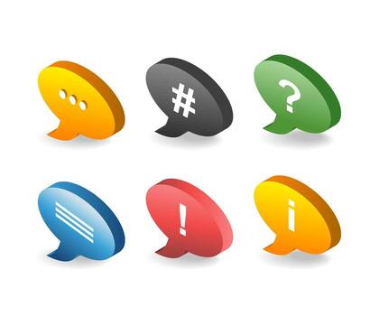 Illustration of a bundle with a speech balloon theme with question and answer symbols vector