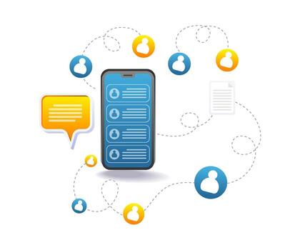 exploring social media trends in internet technology vector