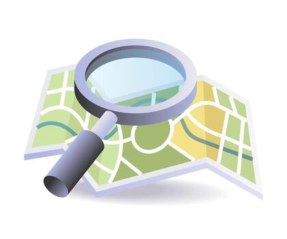 finding points on map illustrations concept vector
