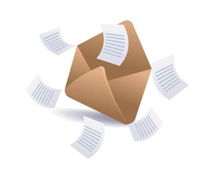 correo electrónico base de datos y digital datos soluciones vector