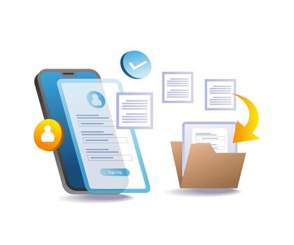 effective data management with smartpon technology vector