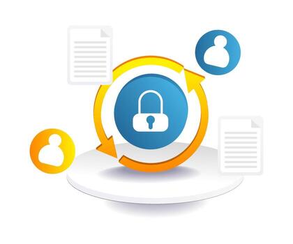 digital security symbol for data protection systems vector