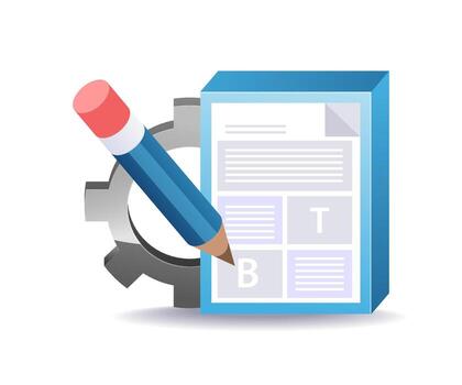 Digital article data creation for web content and online publishing vector