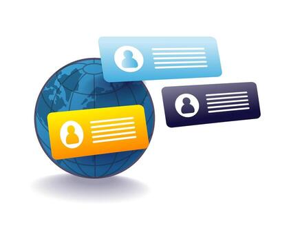 digital redes soluciones ilustración vector