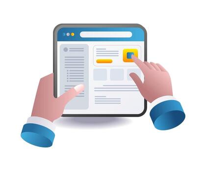 digital aplicación interfaz uso ilustración vector