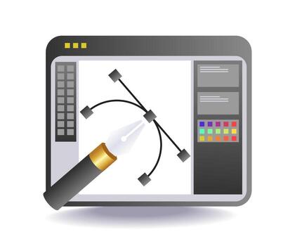 creative digital applications for innovation,design,and productivity vector