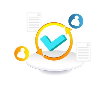 Checklist Data Symbol for Digital Information Management vector