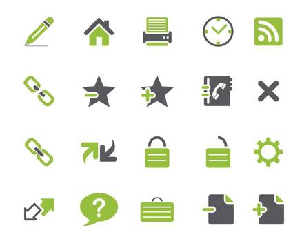Grey and light green Web icon vectors, Contact us icons for web computer and mobile vector