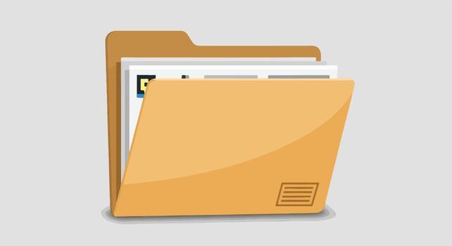 organizado digital archivos en un carpeta para datos administración y almacenamiento vector