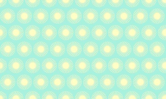 Elegant pastel teal and cream repeating pattern. Subtle sunburst design ideal for backgrounds, textiles, or website design. Evokes feelings of calm, summer, and optimism. vector