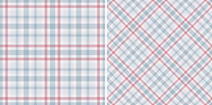 Check tartan texture of textile seamless with a pattern fabric plaid background. Set in vintage colors for stylish wrapping options and gifts. vector