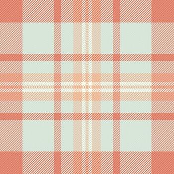 Crease fabric textile tartan, hipster plaid seamless. Scratched background check texture pattern in white and red colors. vector