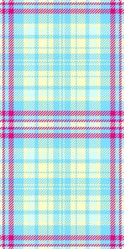 Jacket textile tartan plaid, warp texture check . Infinity fabric background pattern seamless in cyan and lemon chiffon colors. vector