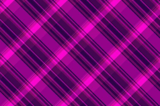 Spring tartan plaid pattern, row check background texture. Halftone seamless textile fabric in magenta and purple colors. vector