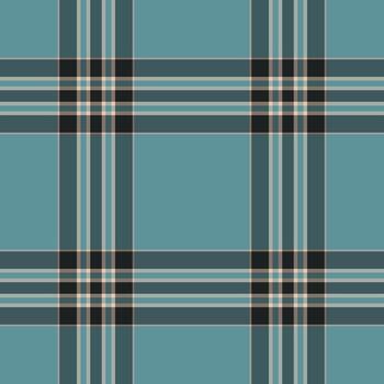 Strong pattern tartan seamless, sketching background fabric. Multicolor textile texture plaid check in cyan and dark gray colors. vector