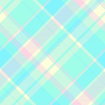 Pastel plaid pattern. Soft, calming color palette of blue, pink, and yellow. Ideal for backgrounds, textiles, and creative projects needing a gentle touch. vector