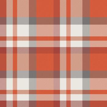 Nostalgic background fabric , overlayed pattern tartan texture. Korean plaid seamless textile check in red and white colors. vector