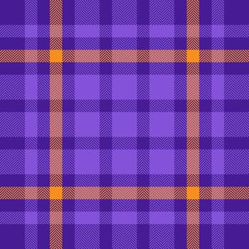 Vibrant purple plaid pattern. Classic textile design with intersecting lines, great for backdrops, fabrics, or graphic design. Adds a touch of warmth and retro style. vector