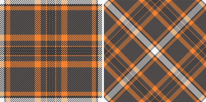 Check seamless of tartan fabric texture with a pattern background textile plaid. Set in retro colors. Modern fashion everyday print design ideas. vector