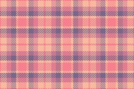 Soft tartan pattern in pinks and purples, perfect for cozy backgrounds, textiles, or digital designs. Creates a warm, inviting texture. Use for apparel or crafts. vector